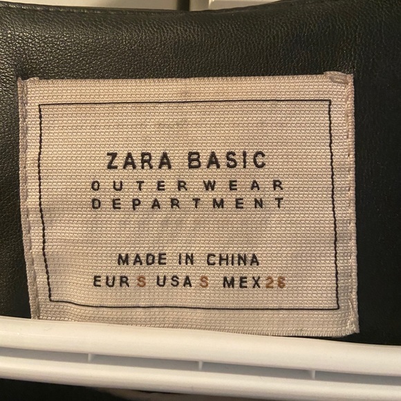 Zara Basic Leather Jacket - Picture 2 of 4